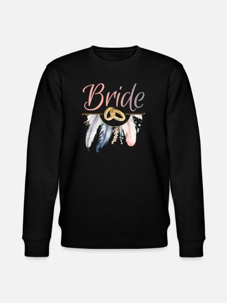 Bride Goldringe Federn JGA Junggesellenabschied - Stanley/Stella Unisex Bio-Sweatshirt CHANGER  - Schwarz
