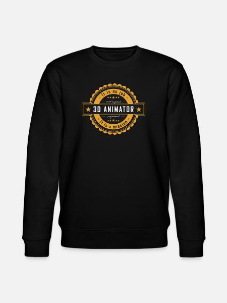 3D Animator - Job Title & Design - Stanley/Stella CHANGER Unisex Organic Sweatshirt - black