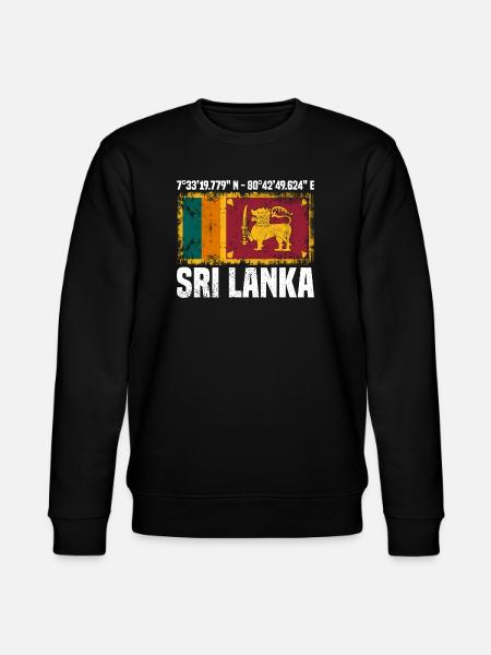 Sri Lanka Coordinates - Stanley/Stella CHANGER Unisex Organic Sweatshirt - black