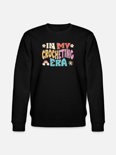 In my Crocheting Era - Stanley/Stella Unisex Bio-Sweatshirt CHANGER - Schwarz