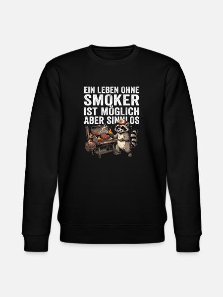 Waschbär Smoker Liebhaber - Stanley/Stella Unisex Bio-Sweatshirt CHANGER  - Schwarz