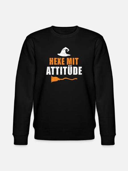 Hexe Mit Attitüde - Stanley/Stella Unisex Bio-Sweatshirt CHANGER - Schwarz