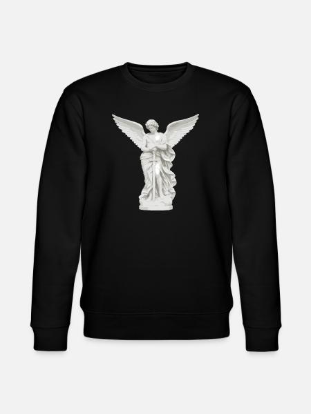 Himmlischer Schutzengel mit Schwert - Stanley/Stella Unisex Bio-Sweatshirt CHANGER  - Schwarz