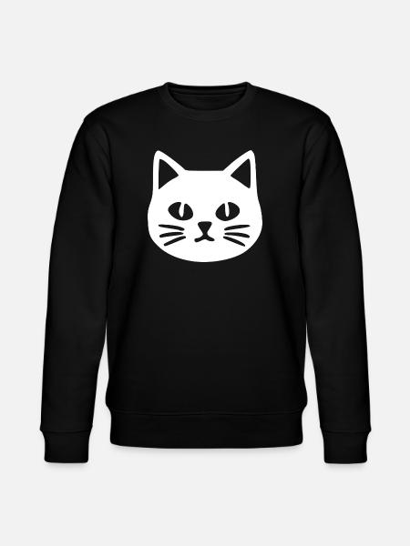 Katzengesicht Katze - Stanley/Stella Unisex Bio-Sweatshirt CHANGER - Schwarz