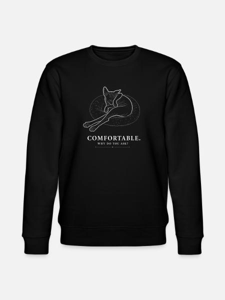 Sphynx Cat – Comfortable - Stanley/Stella CHANGER Unisex Organic Sweatshirt - black