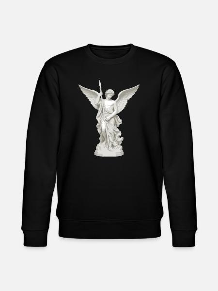 Geflügelter Engel mit Speer-Illustration - Stanley/Stella Unisex Bio-Sweatshirt CHANGER - Schwarz