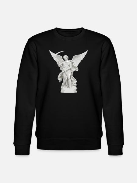 Engel mit Sense-Statue - Stanley/Stella Unisex Bio-Sweatshirt CHANGER  - Schwarz