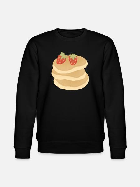 Strawberry Pancake Stack - Stanley/Stella CHANGER Unisex Organic Sweatshirt - black