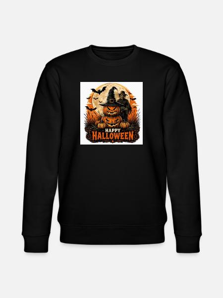 Halloween Night Pumpkins - Stanley/Stella CHANGER Unisex Organic Sweatshirt - black
