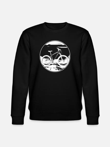Mountain Biking Drawing - Stanley/Stella CHANGER Unisex Organic Sweatshirt - black