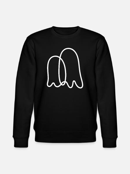 Minimalistischer Liniengeist Print - Stanley/Stella Unisex Bio-Sweatshirt CHANGER - Schwarz