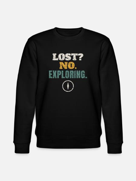 Lost No Exploring Hiking - Stanley/Stella Unisex Bio-Sweatshirt CHANGER - Schwarz