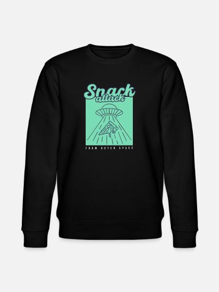 UFO Pizza Snack - Stanley/Stella Unisex Bio-Sweatshirt CHANGER - Schwarz