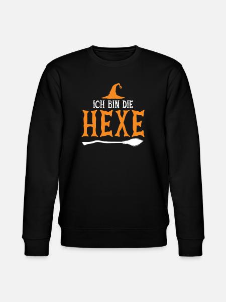 Halloween German Text Witch - Stanley/Stella Unisex Bio-Sweatshirt CHANGER  - Schwarz