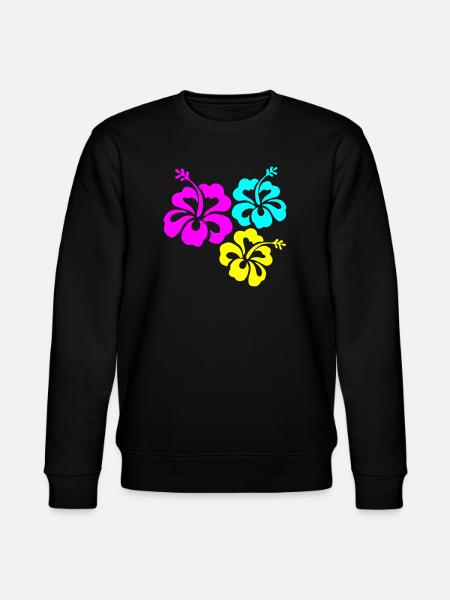 Hibiskus Hibiskusblüte hibiscus - Stanley/Stella CHANGER Unisex Organic Sweatshirt - black