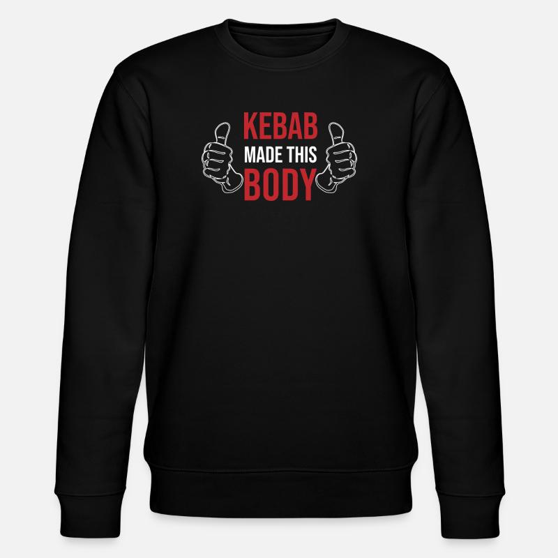 Kebab Made This Body - Stanley/Stella Unisex Bio-Sweatshirt CHANGER  - Schwarz