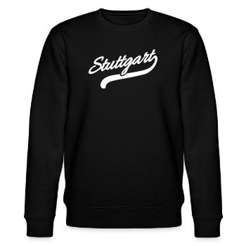 Stuttgart Retro - Stanley/Stella Unisex Bio-Sweatshirt CHANGER  - Schwarz - Vorne - Nik (191cm) & Marisol (170cm)