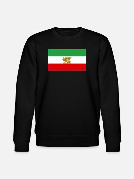 Lion and Sun Iran Flag - Stanley/Stella CHANGER Unisex Organic Sweatshirt - black