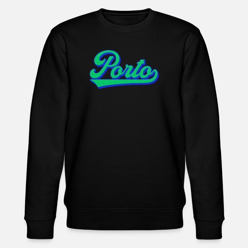 Porto Neon Script Rétro - Sweat bio CHANGER Stanley/Stella Unisexe - noir