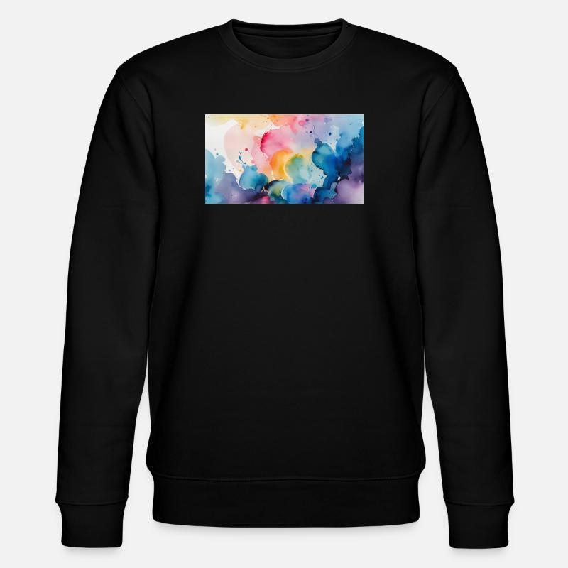 Aquarellfarben Explosion Kunst Design - Stanley/Stella Unisex Bio-Sweatshirt CHANGER  - Schwarz