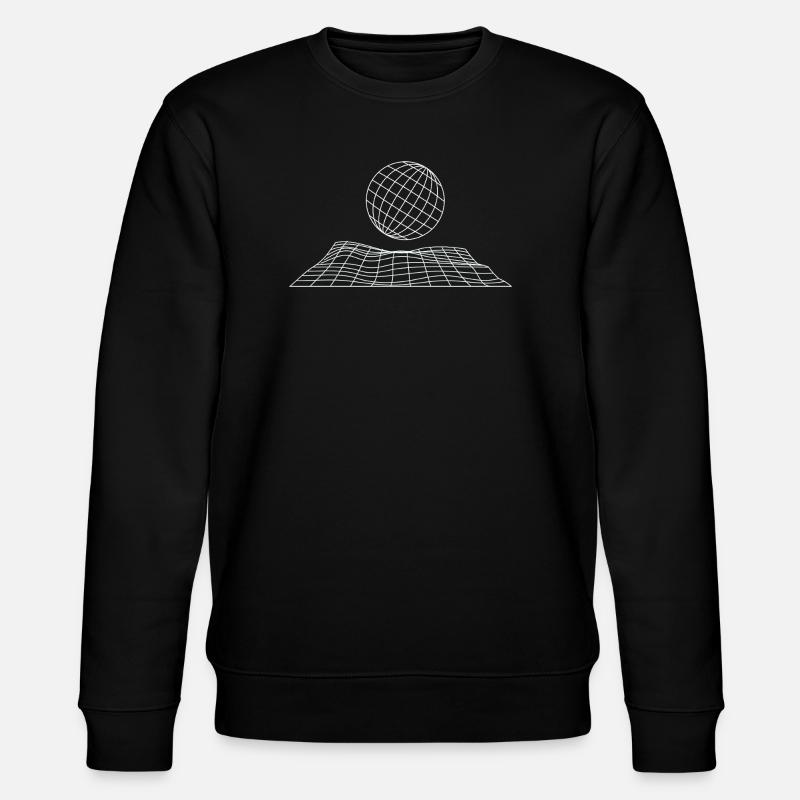 Futuristisches Gitterglobus-Design - Stanley/Stella Unisex Bio-Sweatshirt CHANGER  - Schwarz