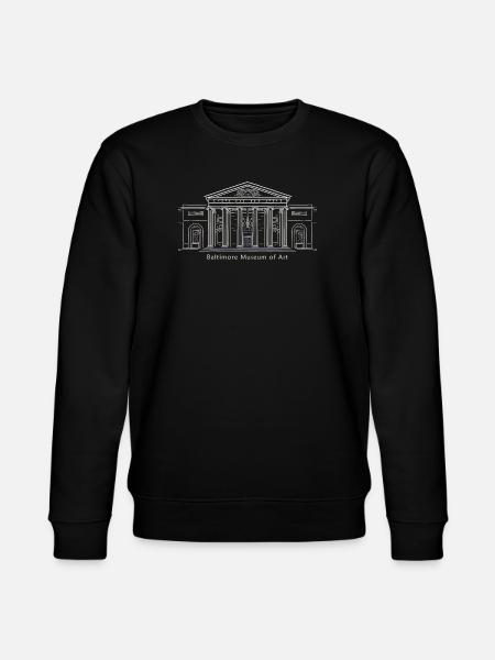 Baltimore Kunstmuseum, Handzeichnung, USA - Stanley/Stella Unisex Bio-Sweatshirt CHANGER  - Schwarz