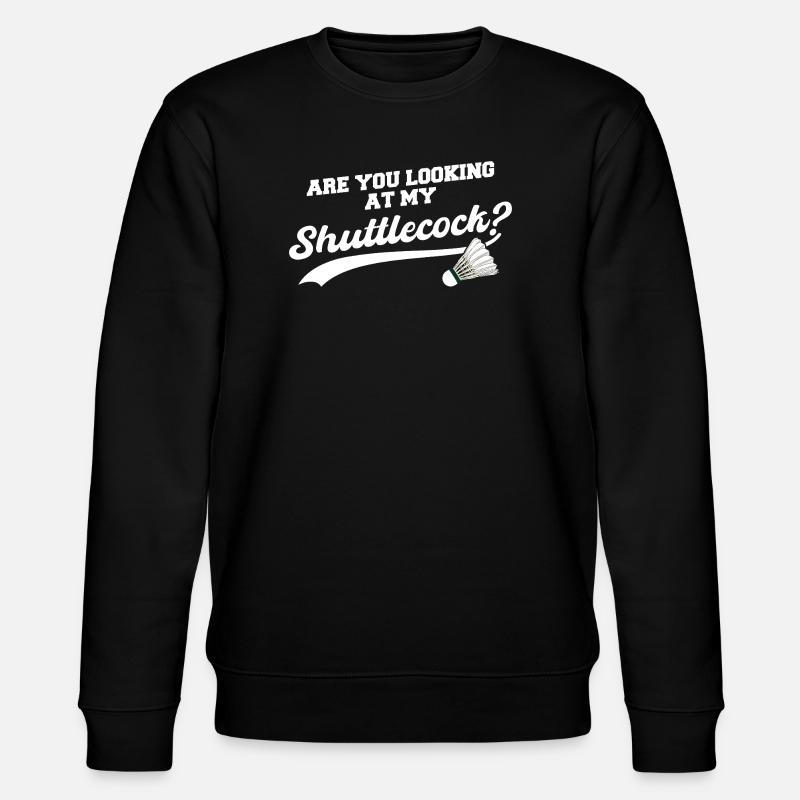 Federball Badminton Badmintonspieler - Stanley/Stella Unisex Bio-Sweatshirt CHANGER  - Schwarz