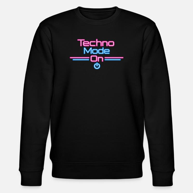 Techno Mode Neon On - Stanley/Stella CHANGER Unisex Organic Sweatshirt - black