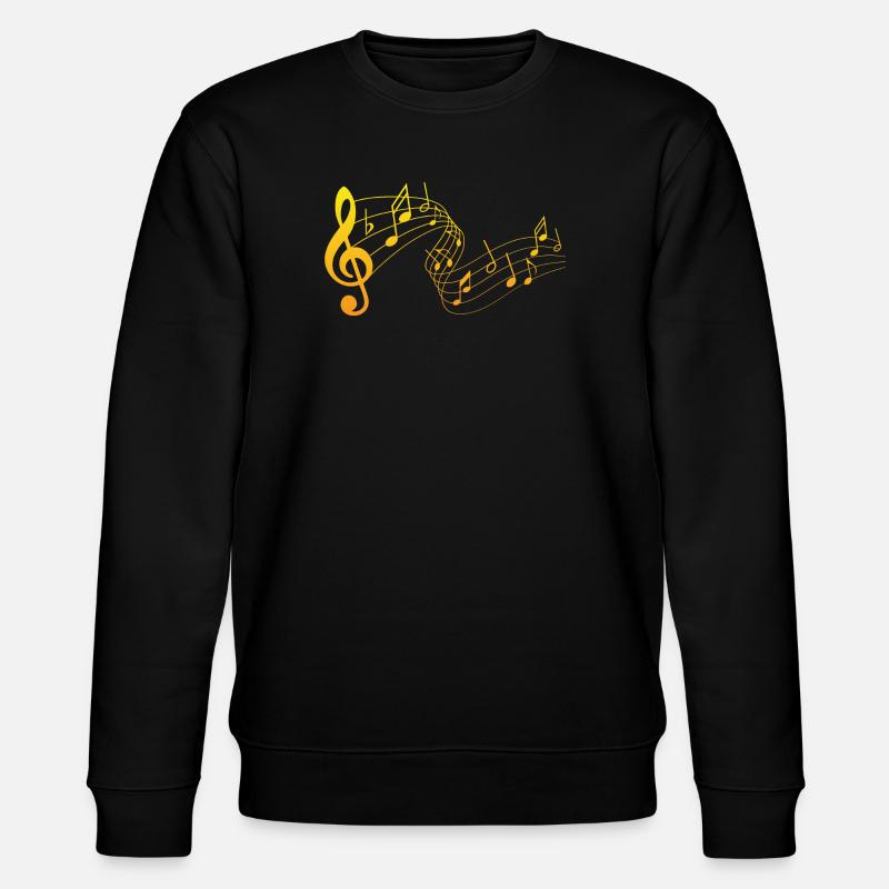 Musical notes - Stanley/Stella CHANGER Unisex Organic Sweatshirt - black