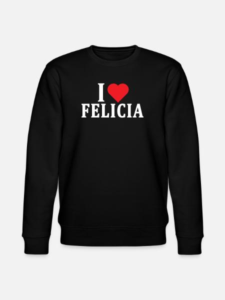 t-shirt Jag älskar Felicia t-shirt presentidé - Ekologisk sweatshirt CHANGER unisex från Stanley/Stella - svart