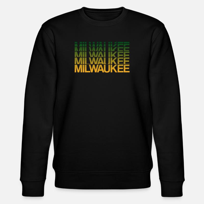 Milwaukee Gradient Blockprint - Stanley/Stella Unisex Bio-Sweatshirt CHANGER  - Schwarz