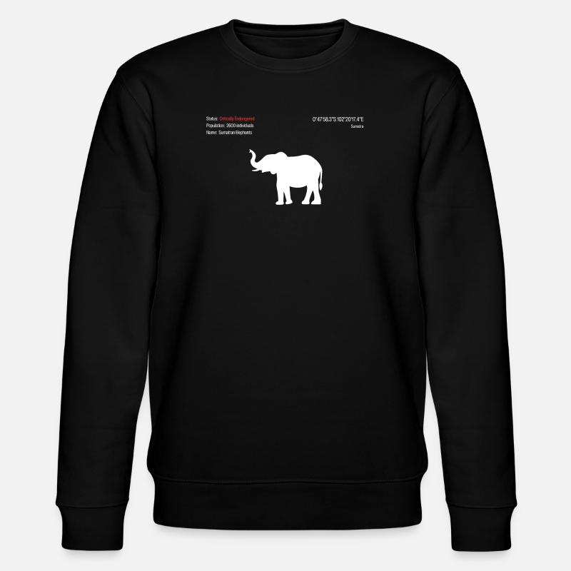 Éléphant - Sweat bio CHANGER Stanley/Stella Unisexe - noir