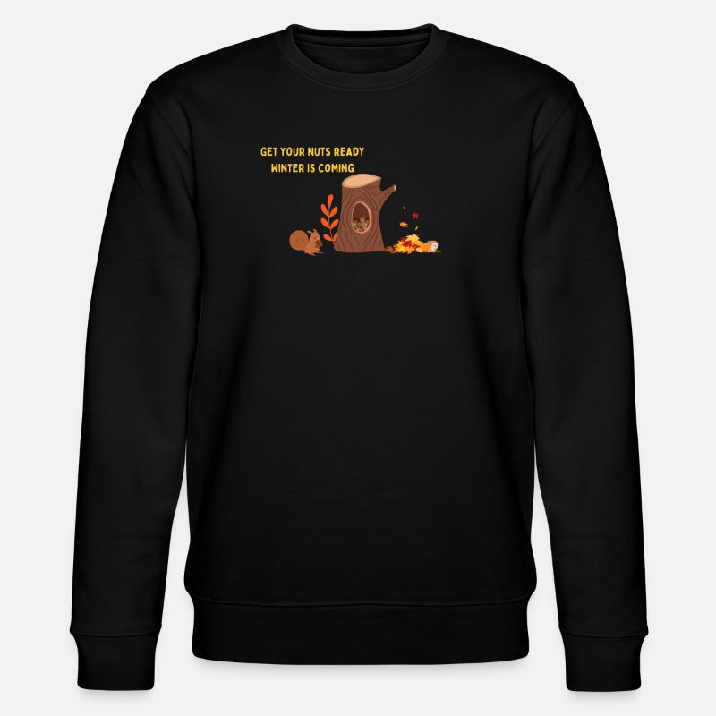 Nüsse für den Winter - Stanley/Stella Unisex Bio-Sweatshirt CHANGER  - Schwarz