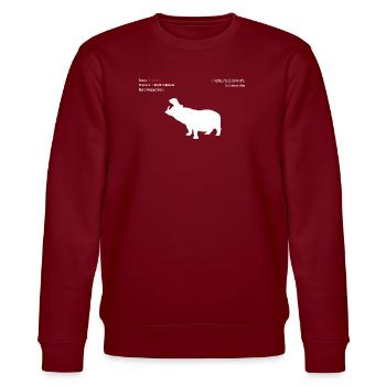Nilpferd - Stanley/Stella Unisex Bio-Sweatshirt CHANGER  - Burgunderrot - Vorne - Nik (191cm) & Marisol (170cm)