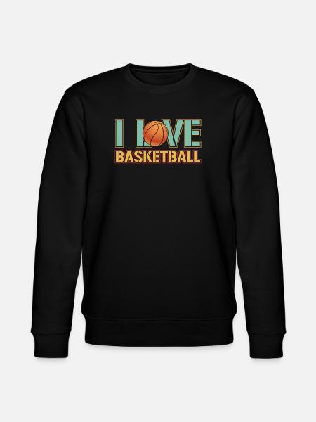I Love Basketball - Stanley/Stella CHANGER Unisex Organic Sweatshirt - black