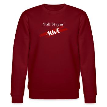 Still Stayin´ - Stanley/Stella Unisex Bio-Sweatshirt CHANGER  - Burgunderrot - Vorne - Nik (191cm) & Marisol (170cm)