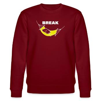 BREAK - Stanley/Stella Unisex Bio-Sweatshirt CHANGER  - Burgunderrot - Vorne - Nik (191cm) & Marisol (170cm)