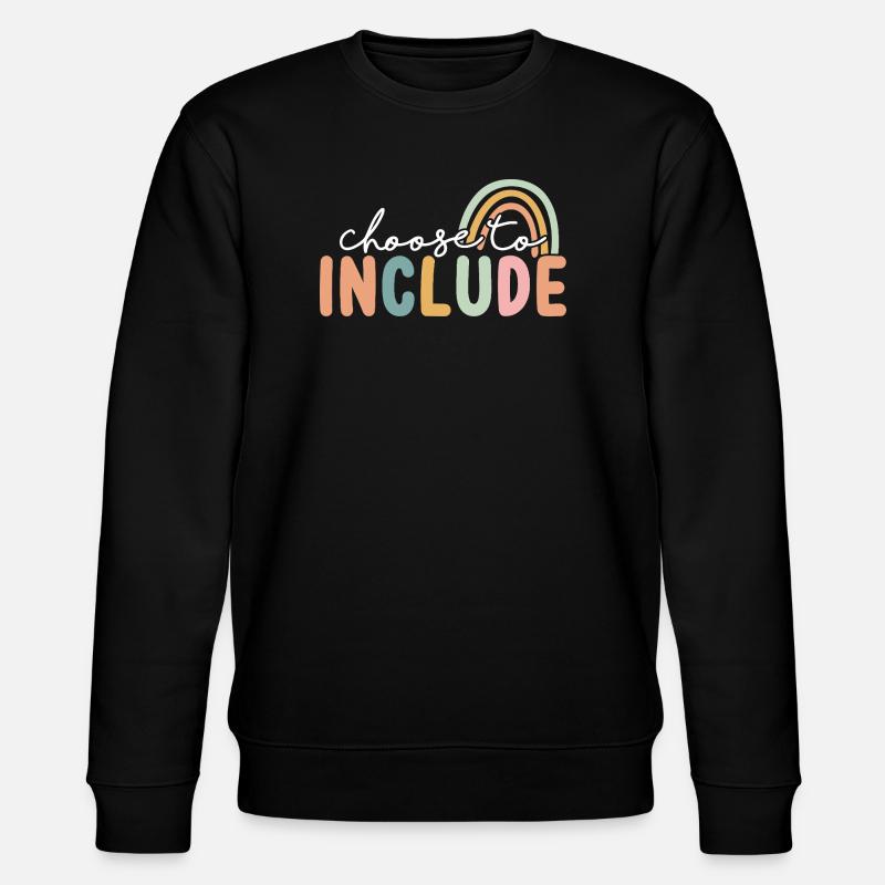 Choose It To Include Rainbow - Stanley/Stella CHANGER Unisex Organic Sweatshirt - black