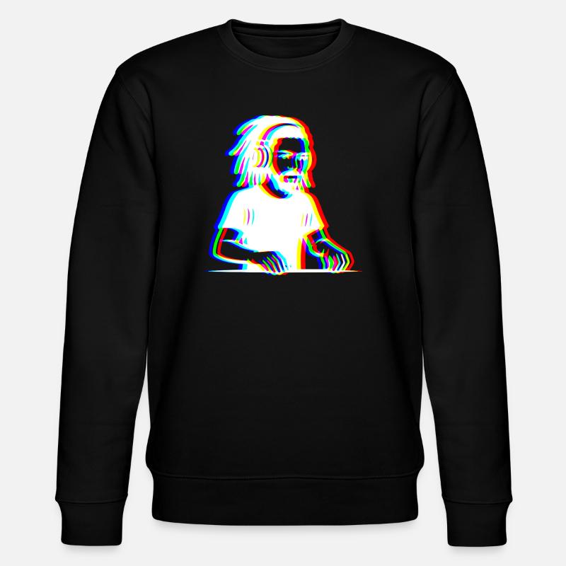 EDM - DJ - Glitch Rave Stil - Stanley/Stella Unisex Bio-Sweatshirt CHANGER  - Schwarz