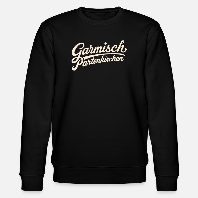 Garmisch-Partenkirchen Schriftzug  - Stanley/Stella Unisex Bio-Sweatshirt CHANGER  - Schwarz