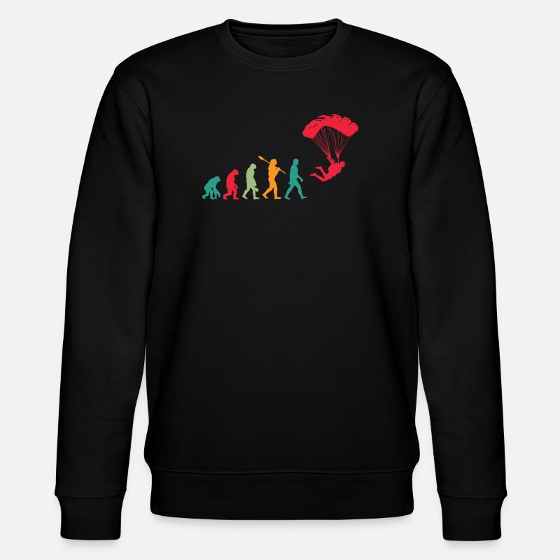 Parachute Evolution Parachutist - Stanley/Stella CHANGER Unisex Organic Sweatshirt - black