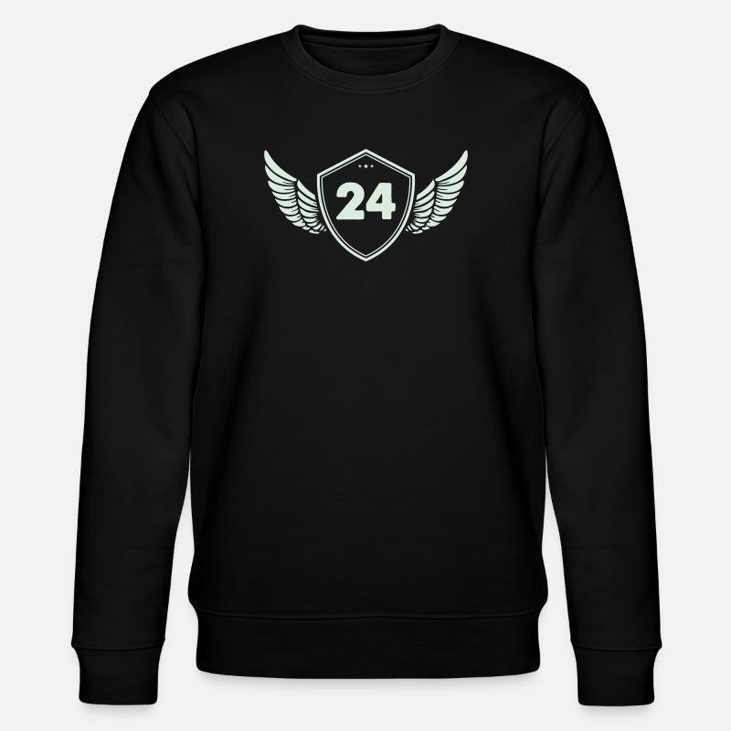 24 Schild mit Flügeln - Stanley/Stella Unisex Bio-Sweatshirt CHANGER  - Schwarz