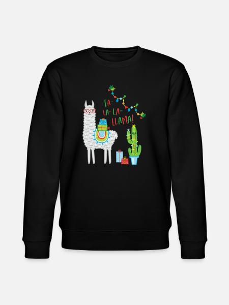 Fa la Llama Weihnachtspullover Weihnachtsgeschenk - Stanley/Stella Unisex Bio-Sweatshirt CHANGER  - Schwarz