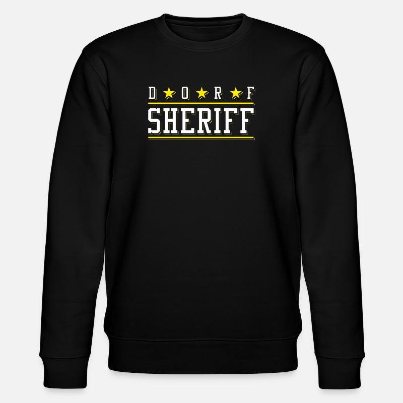 Dorf Sheriff - Polizei Dorf Polizist Hilfssherriff - Stanley/Stella Unisex Bio-Sweatshirt CHANGER  - Schwarz