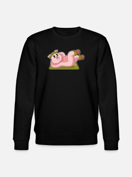 Pig Abdominal Workout Bodybuilding - Stanley/Stella CHANGER Unisex Organic Sweatshirt - black