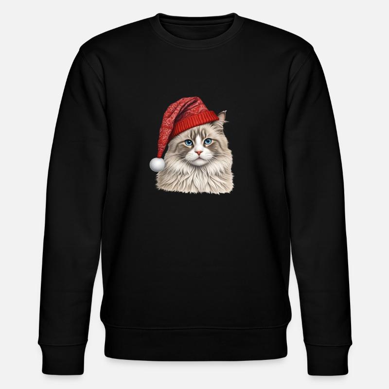 Chat ragdoll de Noël - Sweat bio CHANGER Stanley/Stella Unisexe - noir