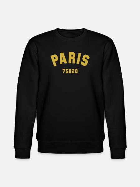 PARIS 20th arrondissement - Stanley/Stella CHANGER Unisex Organic Sweatshirt - black