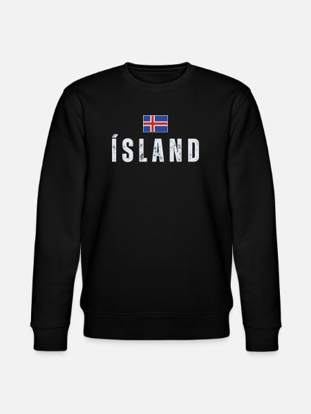 Icelandic flag, Icelandic patriot - Stanley/Stella CHANGER Unisex Organic Sweatshirt - black