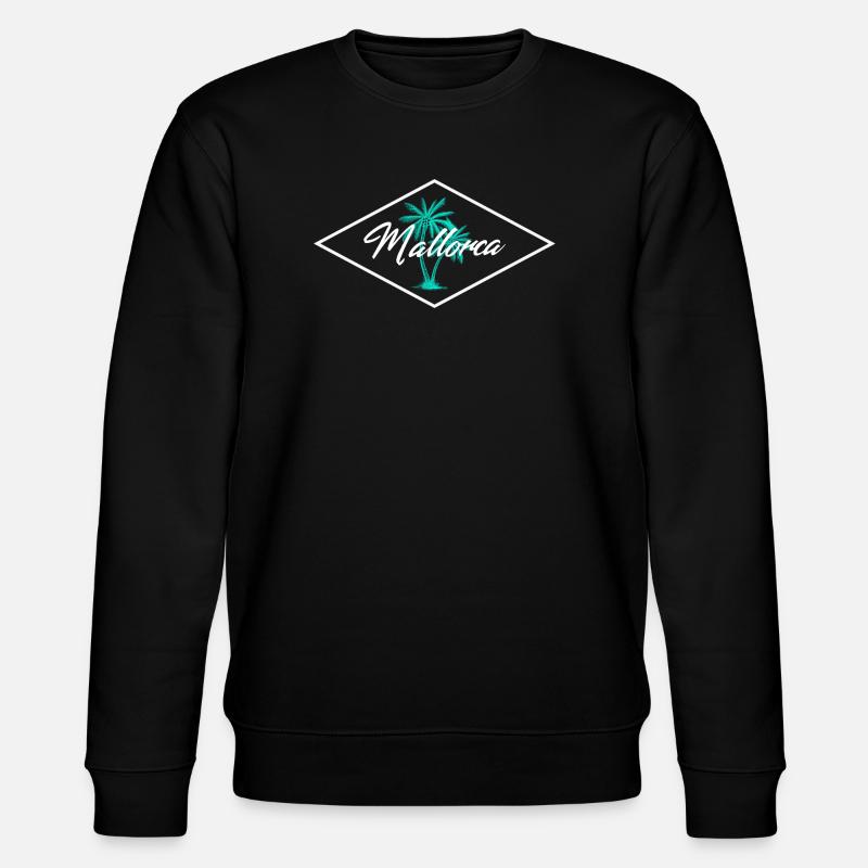Mallorca Palm Tree Magic - Stanley/Stella CHANGER Unisex Organic Sweatshirt - black