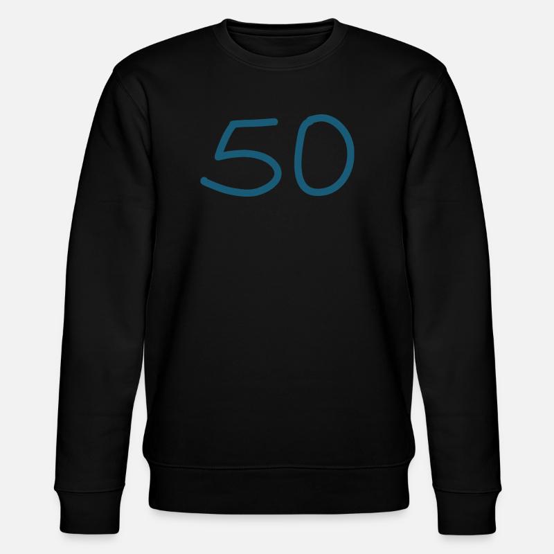50e anniversaire cinquante numéro bleu - Sweat bio CHANGER Stanley/Stella Unisexe - noir